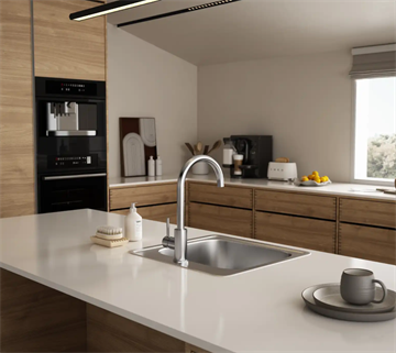 Lavabo LA 410 køkkenvask 410x355 mm m/hanehul, Rustfrit stål